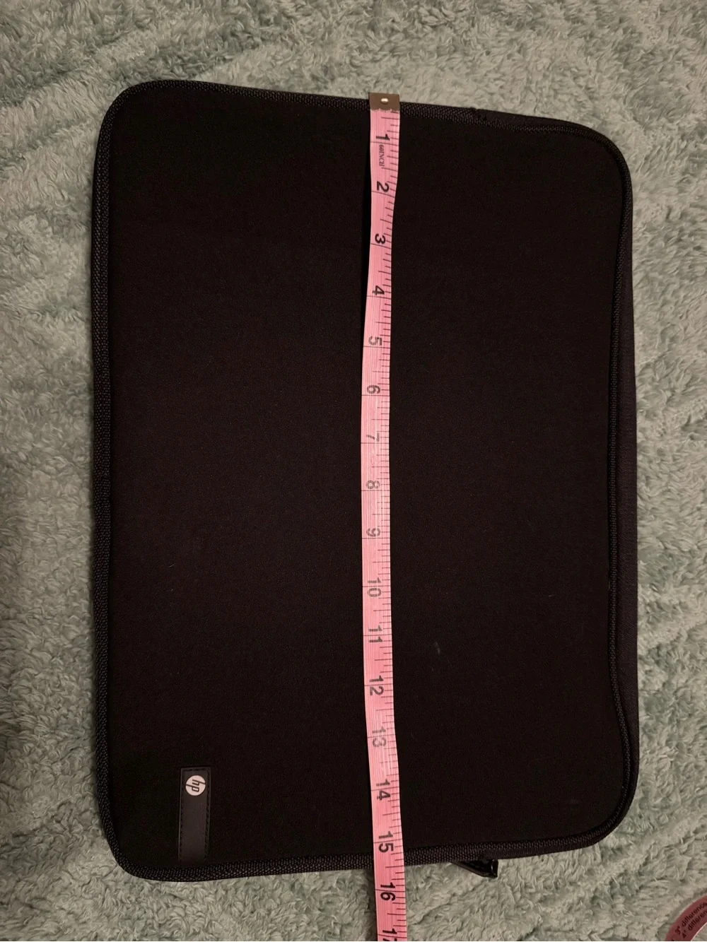 HP 15in Black Neoprene Padded Laptop Sleeve Case with Zipper Closure